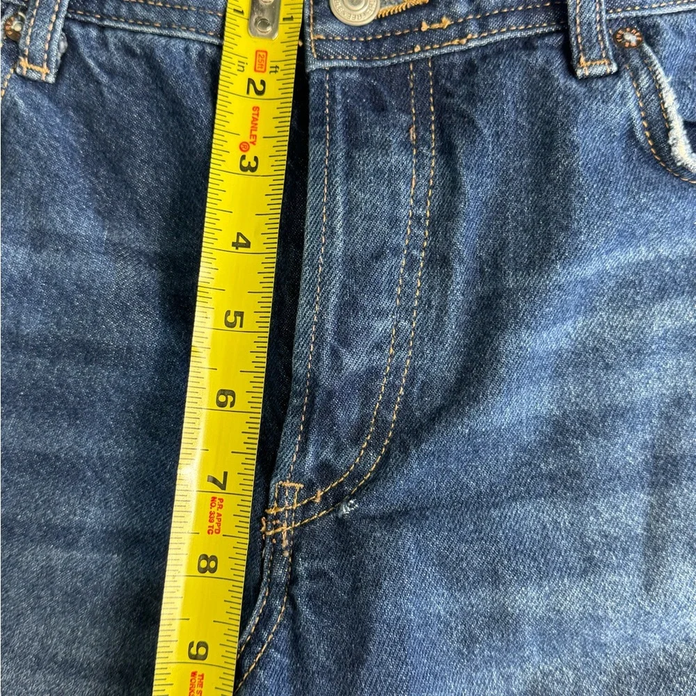 FREE PEOPLE We The Free‎ Maggie Mid Rise Straight Leg Raw Hem Jeans Size 27 - Picture 6 of 9